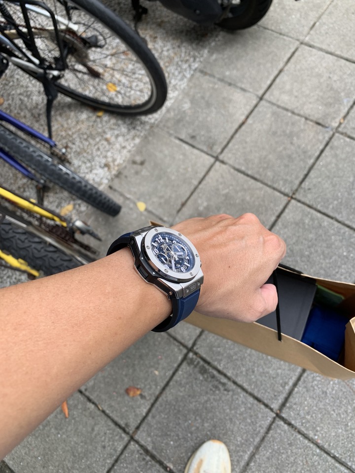 My Rolex 116520 w/ Hublot 宇舶 42mm Unico Titan Blue