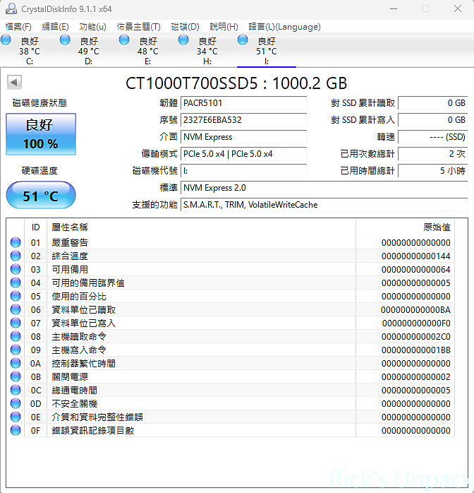 點我看大圖 【開箱】全球真正首款Gen5 SSD|Micron Crucial T700 Gen5 SSD 1TB
