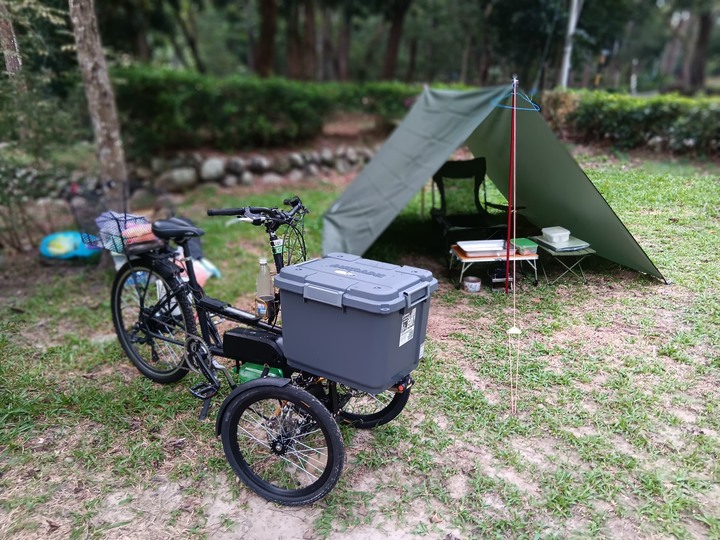 電輔單車 烤肉 solo camping; 2個多月來週末輕鬆騎減重4kg
