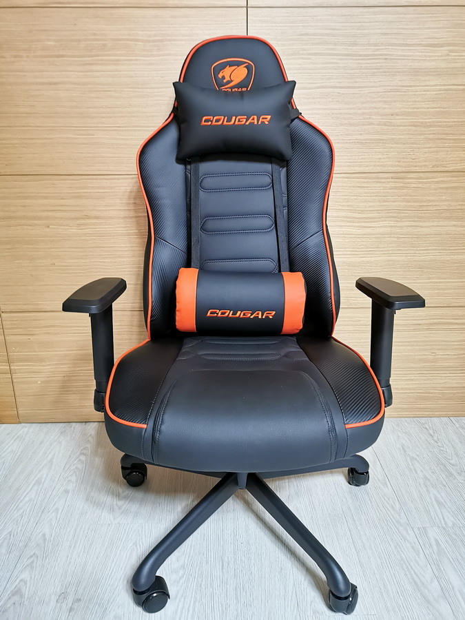 COUGAR FUSION S 電競椅（黑橘）- 舒適自在好調整 遊戲觀影超放鬆