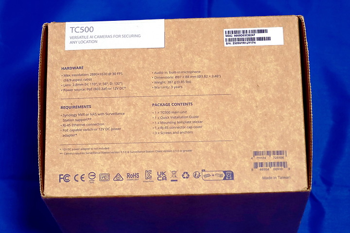關於我家的智慧監控 群暉 Synology TC500 開箱(上)
