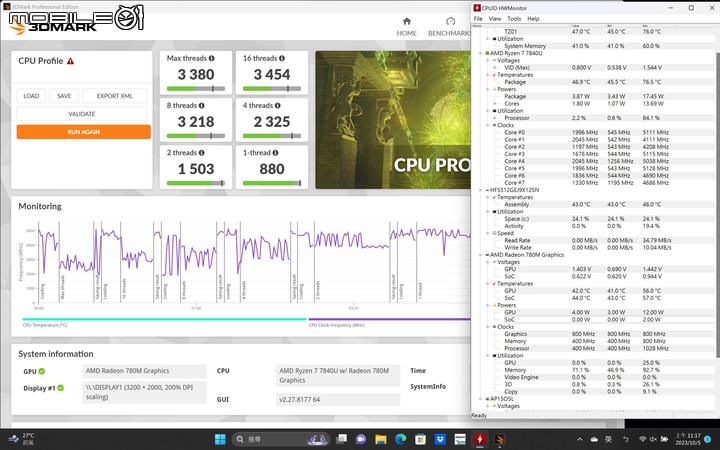 點我看大圖 AMD Ryzen 7 7840U 處理器體驗測試 以單核高時脈搭配 AI 加速賦予輕薄筆電性能表現