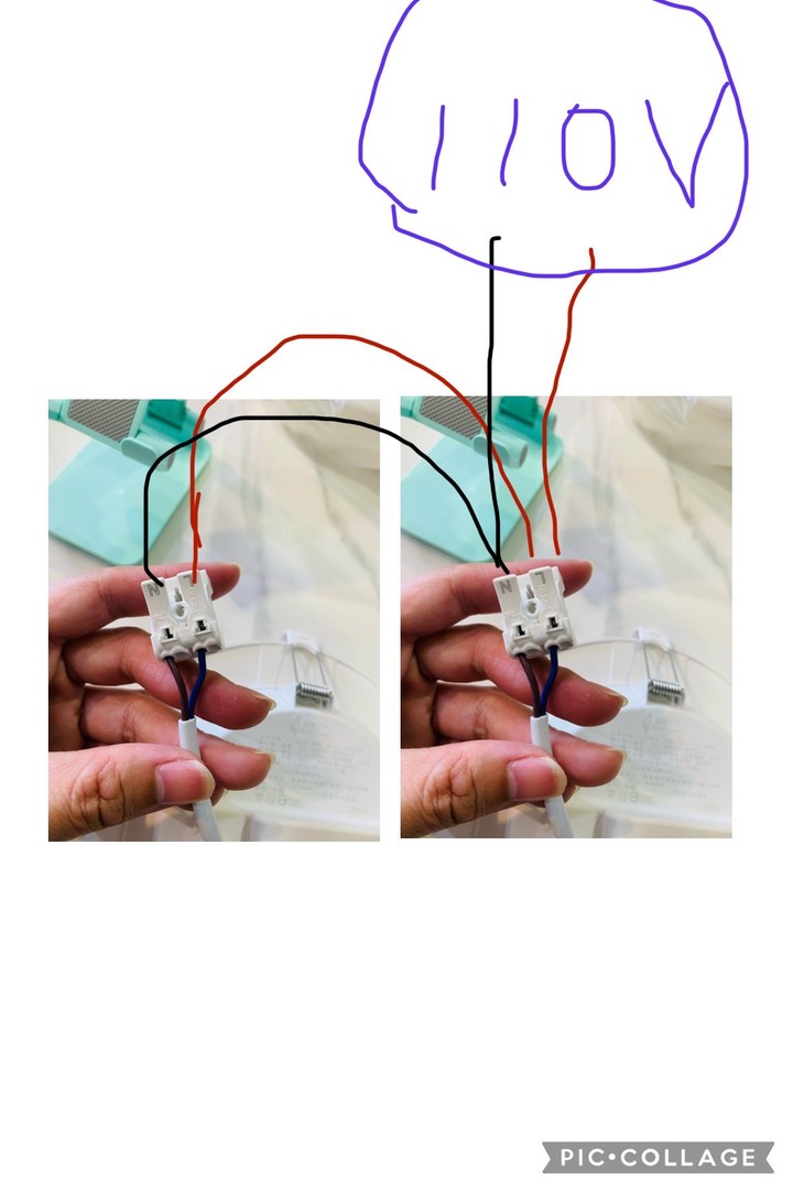 110V串接兩顆崁燈疑問