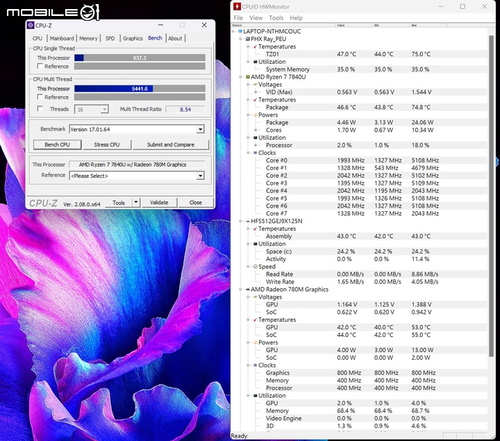 點我看大圖 AMD Ryzen 7 7840U 處理器體驗測試 以單核高時脈搭配 AI 加速賦予輕薄筆電性能表現