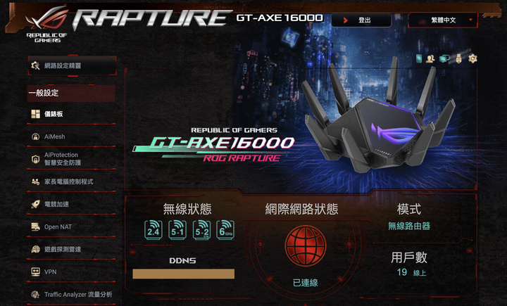 點我看大圖 ASUS GT-AXE16000 WiFi 6E x 中華電信2G/1G 搶先開箱 簡單測試