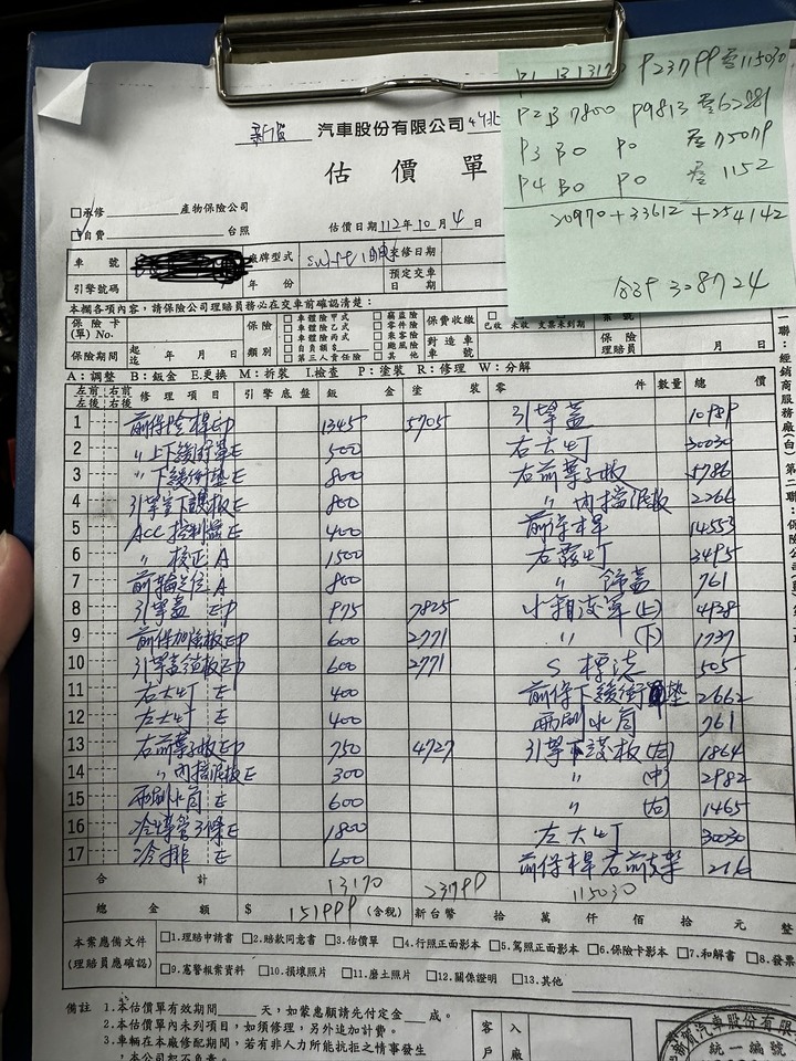 想請問2022 swift 1.2hybrid 板金