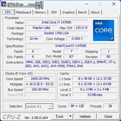 Intel Core i7-14700K 處理器測試 效能直奔上代旗艦的有感升級