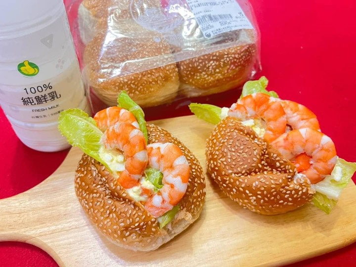 自製蝦蝦漢堡