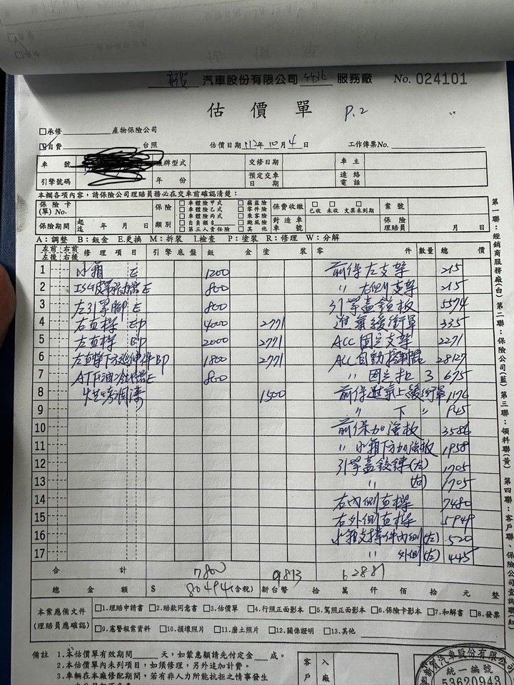 想請問2022 swift 1.2hybrid 板金