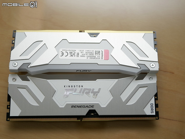 開箱 Kingston FURY Renegade DDR5-7200MT/s 銀白