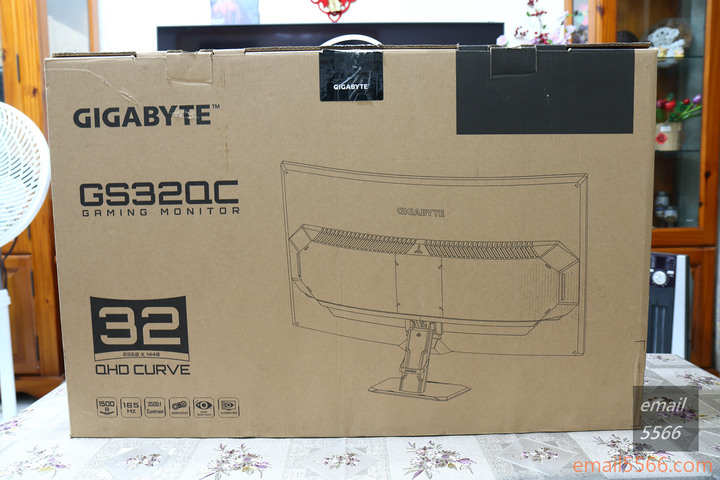 技嘉 Gigabyte GS32QC電競螢幕-32吋、曲面1500R、2kQHD、165Hz、遊戲輔助