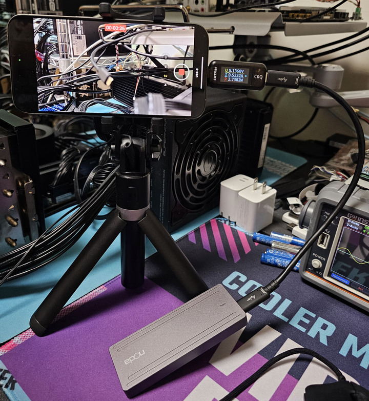 點我看大圖 Apple iPhone 15 Pro連接外部儲存裝置錄製ProRes影片測試