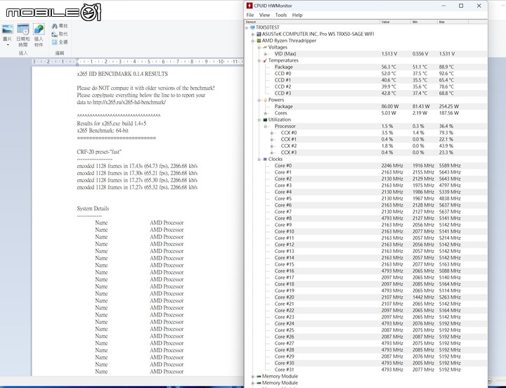 點我看大圖 AMD Ryzen Threadripper 7970X 處理器實測 在使用成本與效能表現中求取平衡