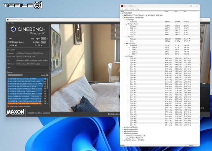 點我看大圖 AMD Ryzen Threadripper 7970X 處理器實測 在使用成本與效能表現中求取平衡