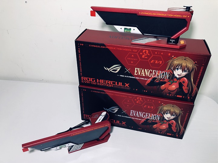 點我看大圖 「明日香-限定聯名版顯示卡支撐架」ROG Herculx EVA-02 Edition