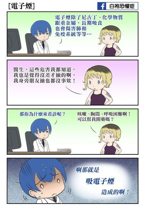 妙齡女胸悶呼吸困難長期吸電子煙惹禍