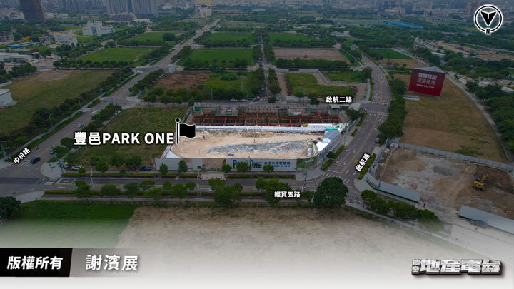 點我看大圖 台中水湳 豐邑建設單坪百萬新案「豐邑 PARK ONE」空拍分享
