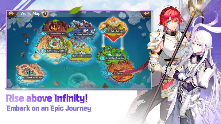 《Infinity Saga X》11月4日上架 無限傳奇X 經典RPGX戰爭SLG 混合型遊戲 | 完成引導後 語言可改中文 | 挑戰競技場 組隊征服強大敵人 擴張領土 建立帝國