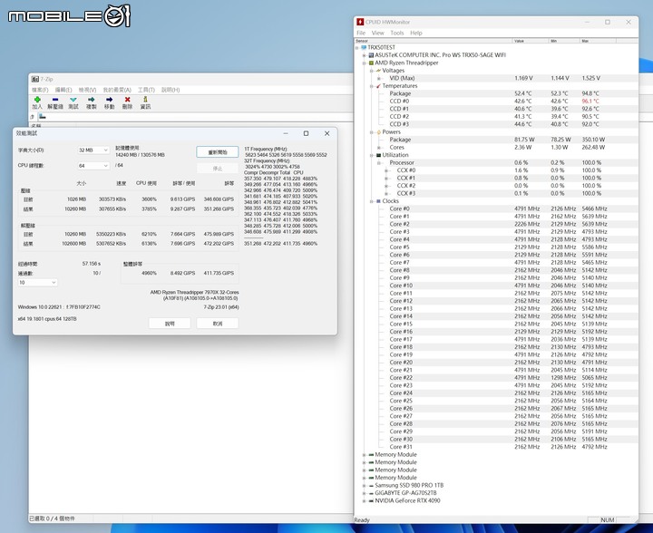 點我看大圖 AMD Ryzen Threadripper 7970X 處理器實測 在使用成本與效能表現中求取平衡