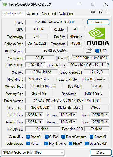 動爪玩ROG Matrix Platinum GeForce RTX 4090