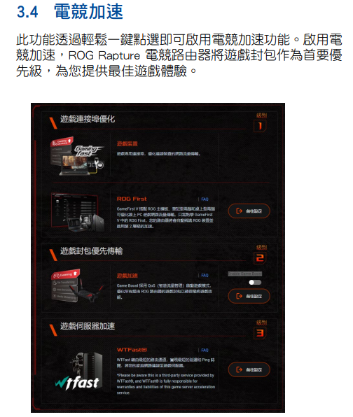 ASUS ROG Rapture系列號稱的三段式遊戲加速試用心得
