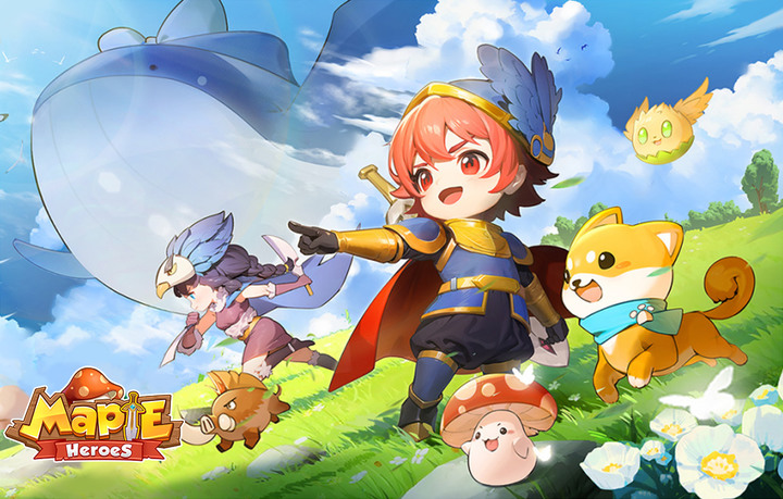 《MapleHeroes - Idle Adventure》2023年全新RPG冒險 英雄遠征 騎士、遊俠、法師、牧師 四個職業選擇 | 楓之谷放置+不休烏拉拉組隊互補 登錄即刻獲得100個免費召喚獸