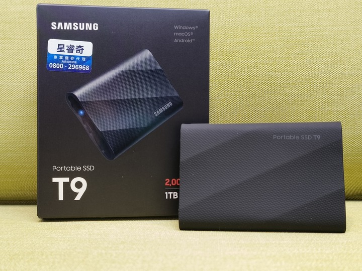 高速傳輸兼具穩定散熱，Samsung T9 USB 3.2 Gen 2x2 開箱試用