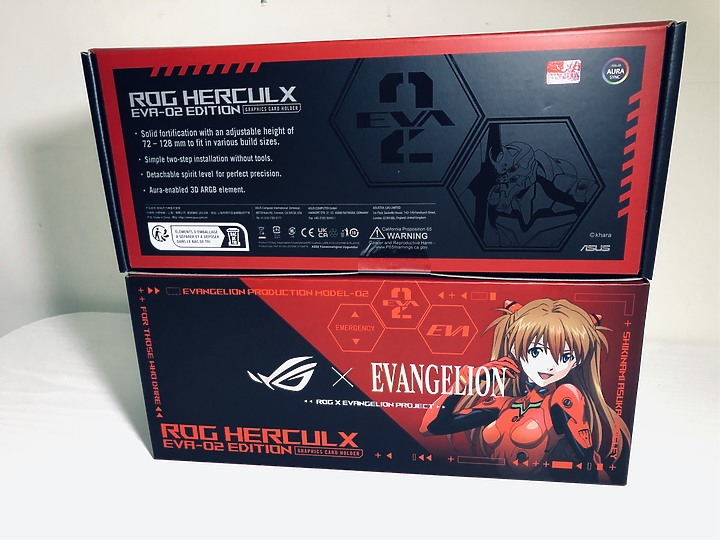 點我看大圖 「明日香-限定聯名版顯示卡支撐架」ROG Herculx EVA-02 Edition