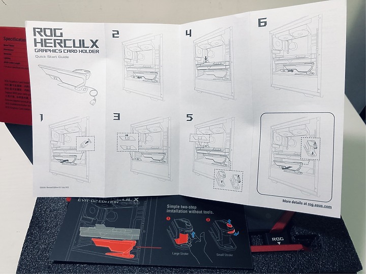 點我看大圖 「明日香-限定聯名版顯示卡支撐架」ROG Herculx EVA-02 Edition