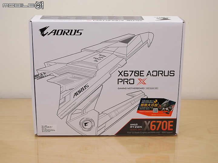 點我看大圖 開箱 AMD AM5 銀白鷹神 X670E AORUS PRO X 聖誕白