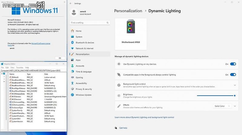 華擎宣布旗下主板率先支援微軟Win11RGB動態光源功能(Dynamic Lighting)