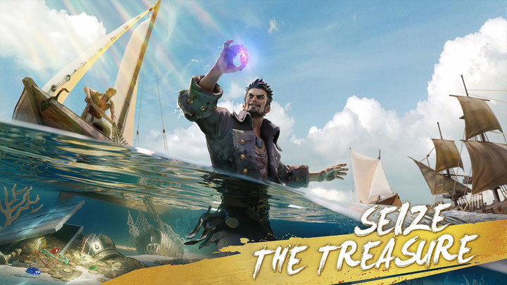《Sea of Conquest: Pirate War》 征服之海: 海盜戰爭 全球冒險 探索港口與挑戰 打造你的旗艦 成為海盜王 | 組裝艦隊 建造船艙 召集船員開始冒險 加入海盜的尋寶之旅