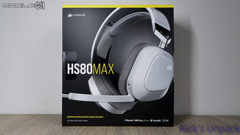 點我看大圖 【開箱】無線三模、增加續航 | CORSAIR HS80 MAX WIRELESS WHITE