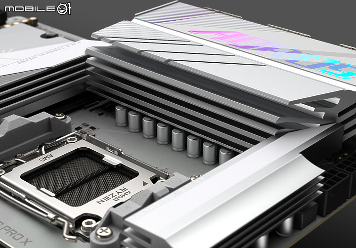 點我看大圖 開箱 AMD AM5 銀白鷹神 X670E AORUS PRO X 聖誕白
