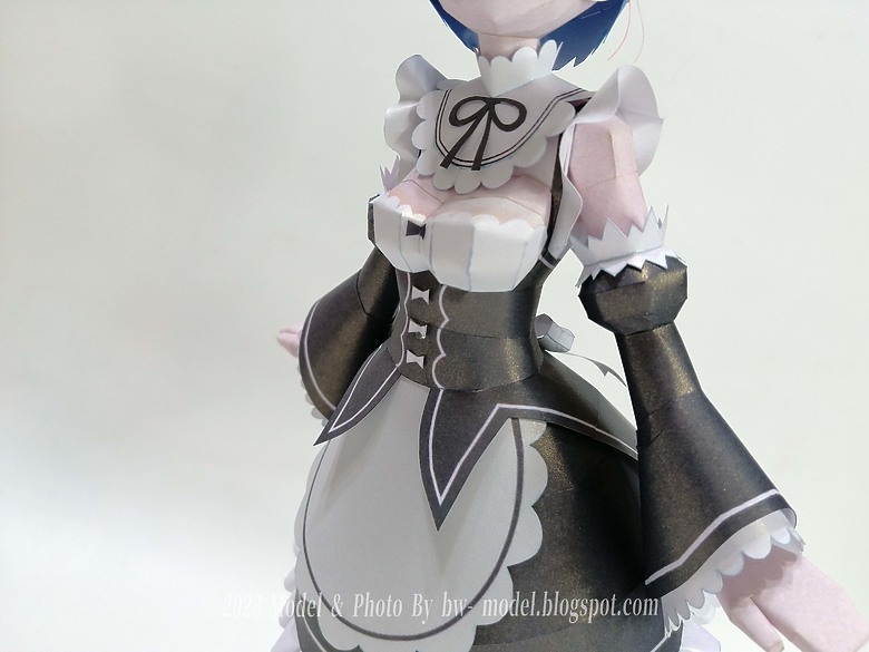 點我看大圖 Re:從零開始的異世界生活 雷姆 紙模型 詳細製作過程 Paper Craft ペーパークラフト