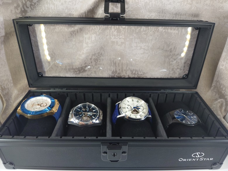 點我看大圖 東方之星 Orient Star Moon Phase 系列 月相 半鏤空錶 RE-AY0106S 開箱
