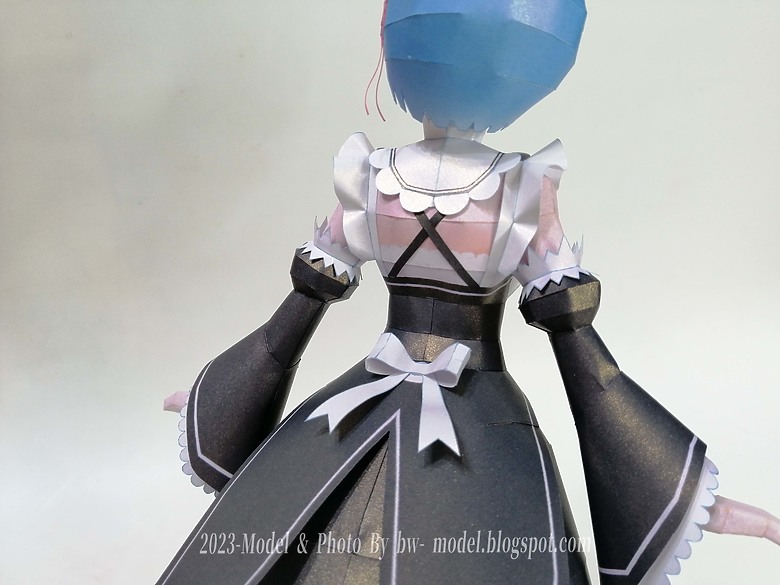 點我看大圖 Re:從零開始的異世界生活 雷姆 紙模型 詳細製作過程 Paper Craft ペーパークラフト