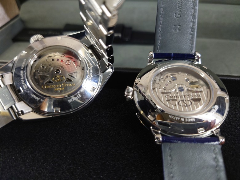 點我看大圖 東方之星 Orient Star Moon Phase 系列 月相 半鏤空錶 RE-AY0106S 開箱