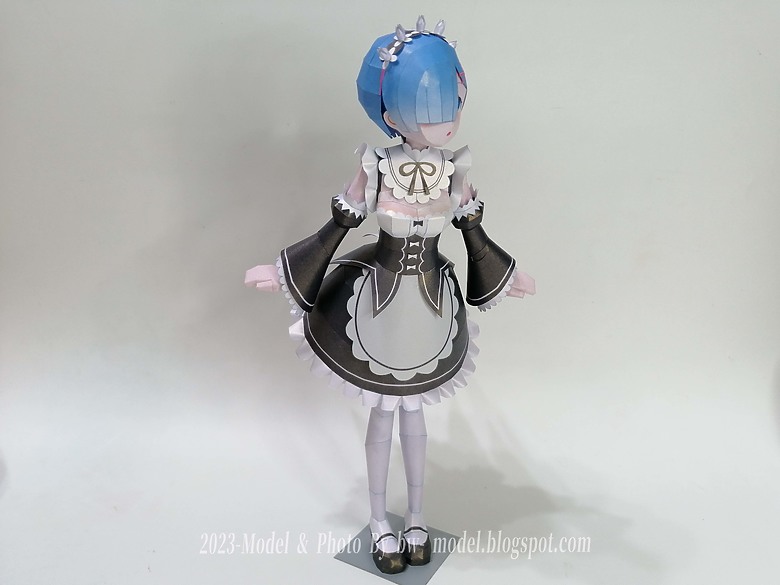 Re:從零開始的異世界生活 雷姆 紙模型 詳細製作過程 Paper Craft ペーパークラフト