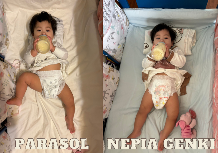 腿庫寶寶 Nepia日本王子 v.s Parasol水凝尿褲使用心得