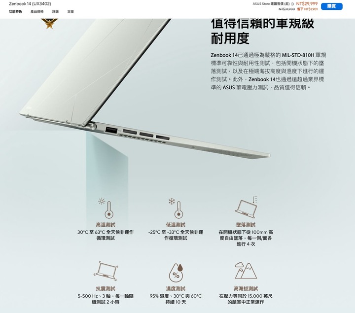 華碩Zenbook 14 OLED (UX3402)筆電不能蓋起來使用!?
