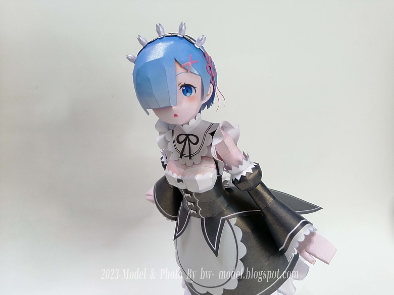 點我看大圖 Re:從零開始的異世界生活 雷姆 紙模型 詳細製作過程 Paper Craft ペーパークラフト