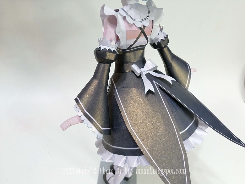 點我看大圖 Re:從零開始的異世界生活 雷姆 紙模型 詳細製作過程 Paper Craft ペーパークラフト