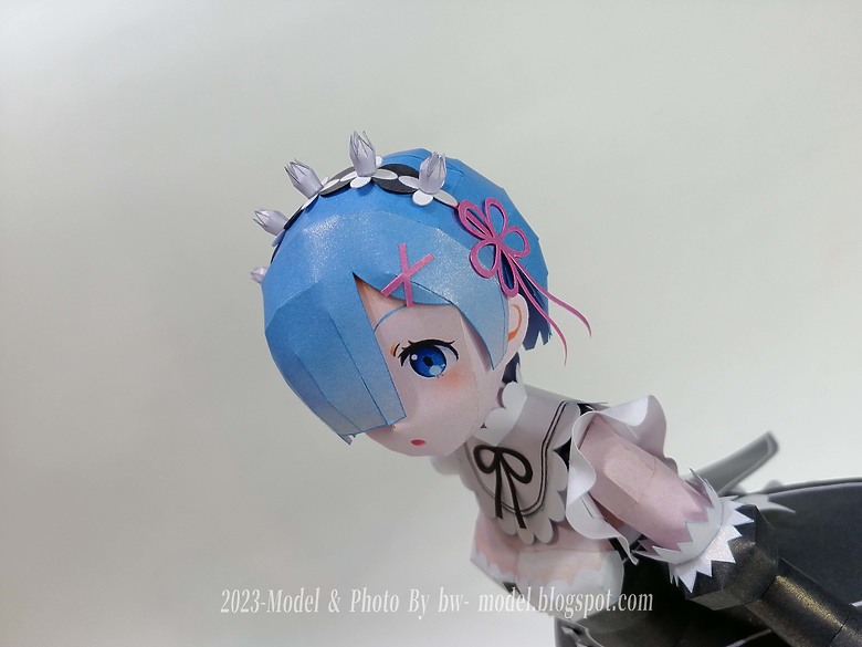 點我看大圖 Re:從零開始的異世界生活 雷姆 紙模型 詳細製作過程 Paper Craft ペーパークラフト