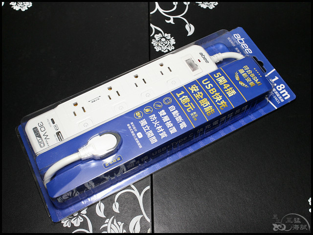 【快譯通abee EC-54631 1.8M電源延長線】5開4座、USB、TypeC快充,專利開關設計,BSMI最新安規,過載自動斷電!