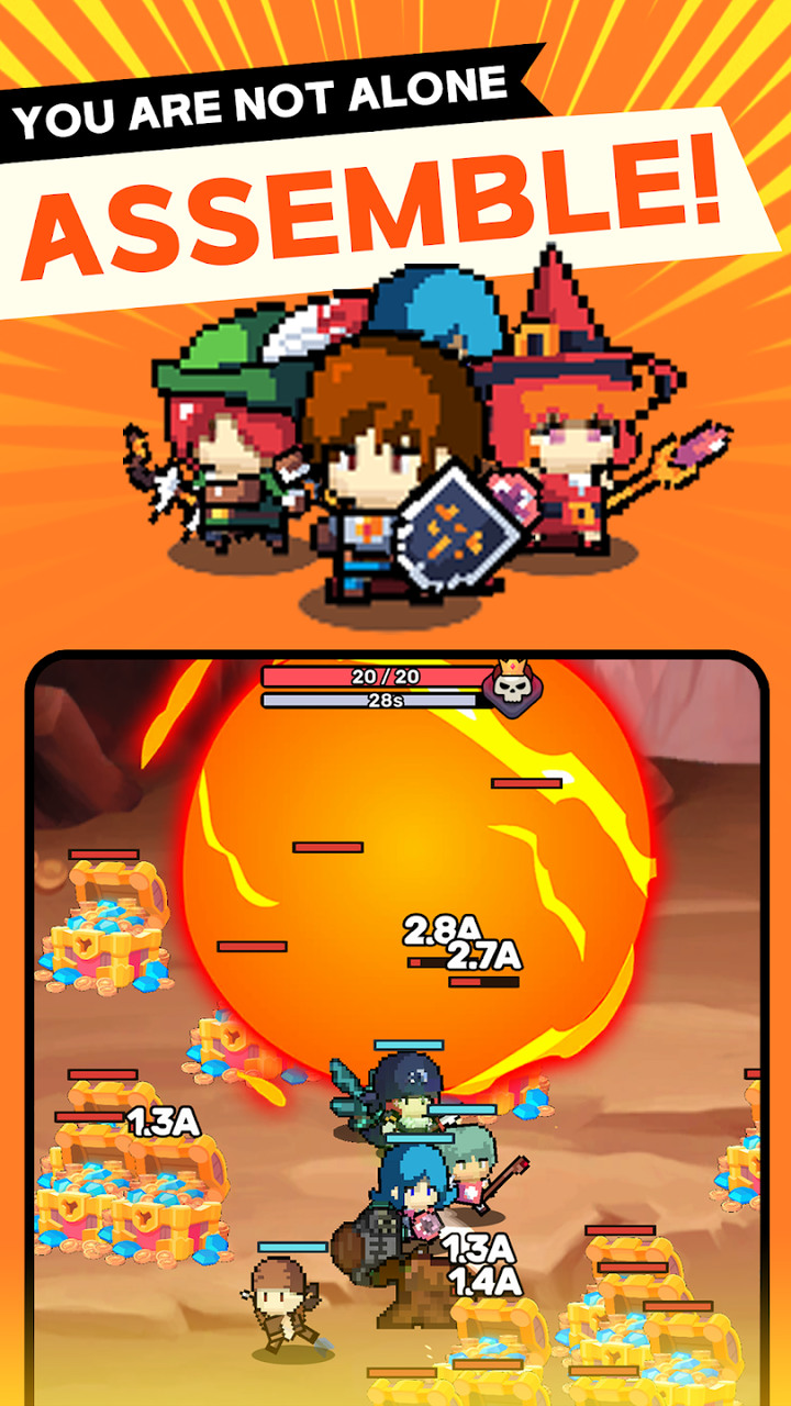 《小任務 : 放置角色扮演遊戲》 SUPERBOX Tiny Quest 組隊類型 Q版可愛風 像素放置 RPG | 台服預先註冊中 | 無限培養 收集各種英雄並結合獨特技能 組建專屬小隊