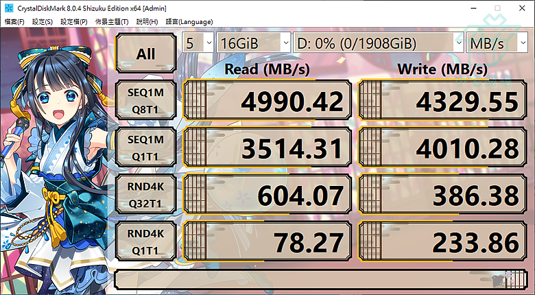 【小宅開箱】凌航 NFP445 2TB Gen4 PCIe SSD 石墨烯散熱片 簡易開箱測試