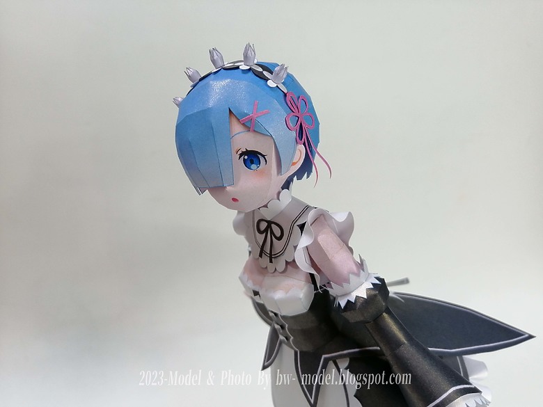 點我看大圖 Re:從零開始的異世界生活 雷姆 紙模型 詳細製作過程 Paper Craft ペーパークラフト
