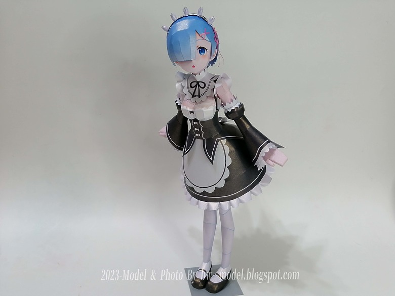 Re:從零開始的異世界生活 雷姆 紙模型 詳細製作過程 Paper Craft ペーパークラフト