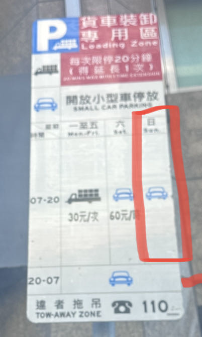 到處都是陷阱「貨車裝卸專用停車位」